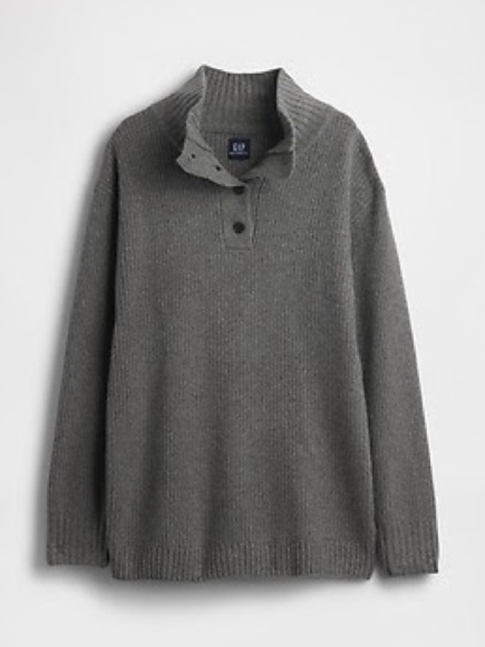 GAP Maternity CashSoft Charcoal Gray Cowl Neck Wool Blend - Medium